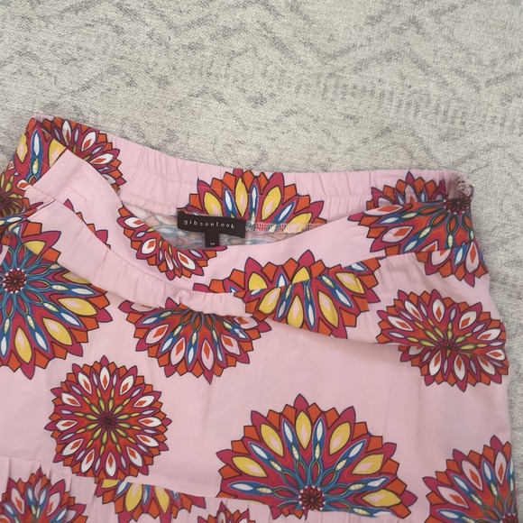Gibson Look Size Medium Set  Pink Multi Top And Skirt Stretchy With‎ Pockets - Picture 14 of 16